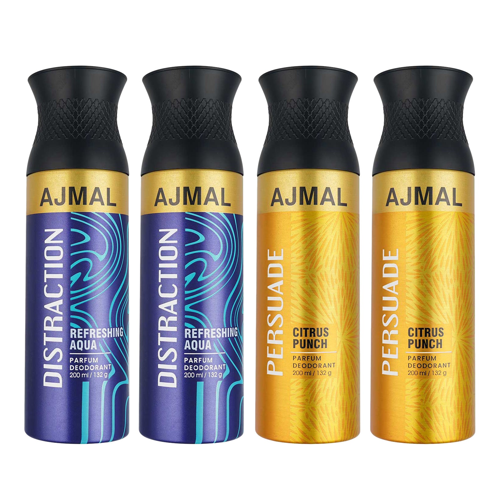 2 Distraction & Persuade Deodorant Combo pack of 4 Deodorant 200ml each For Unisex