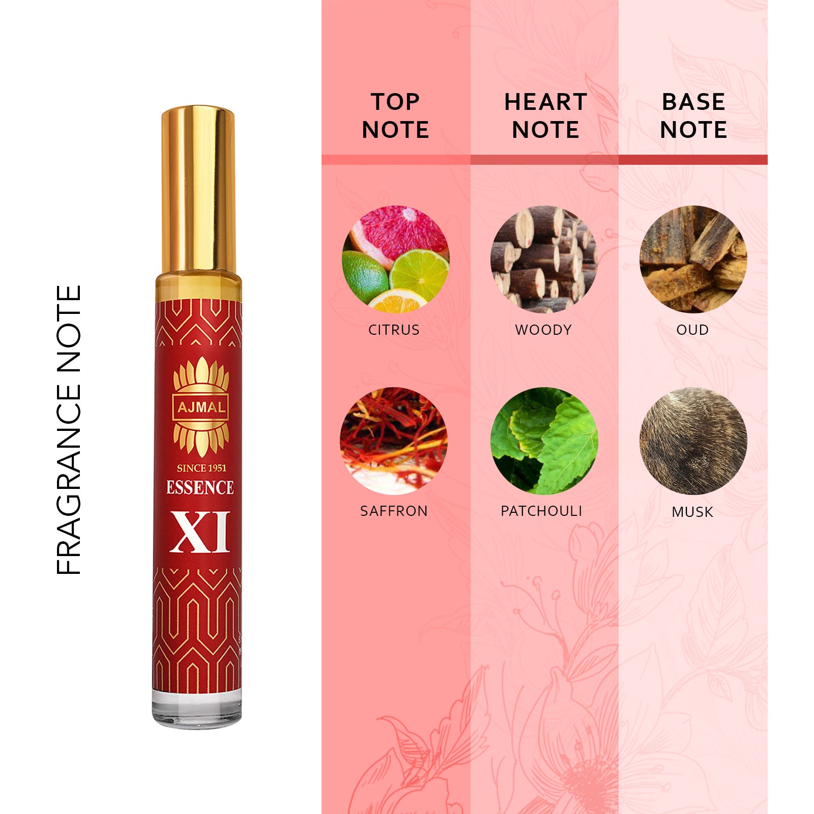 Essence XI Attar Non-Alcoholic Concentrated Perfume Long Lasting Attar for Unisex - 10 ML