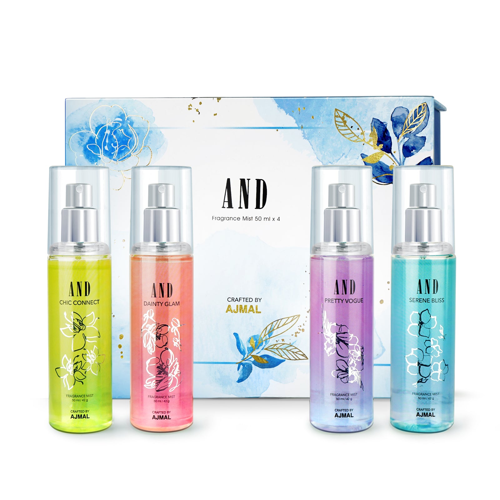 AND Body Mist Gift Set for Women (Pack of 4) 50ml Each