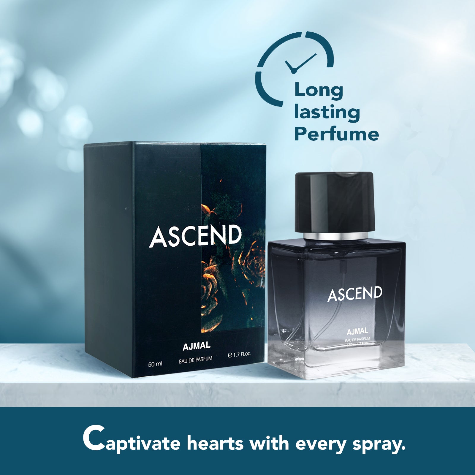 Ascend Eau De Perfume Oriental Perfume 50ML Long Lasting Scent Spray Office Wear Gift for Unisex