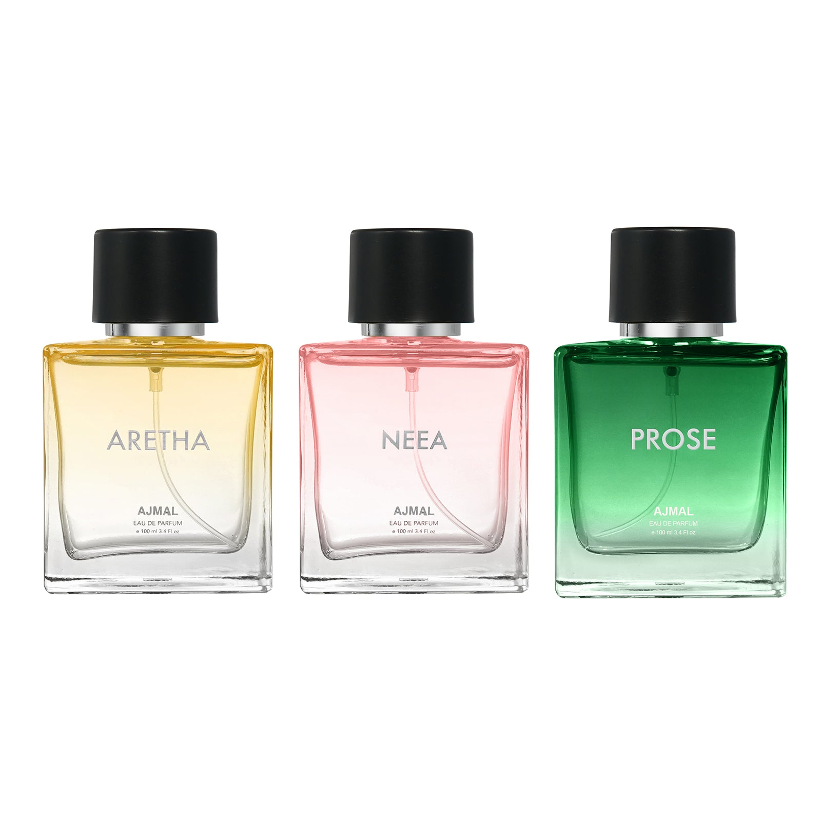 ARETHA EDP 100ML, NEEA EDP 100ML & PROSE EDP 100ML for Men & Women (Pack of 3)