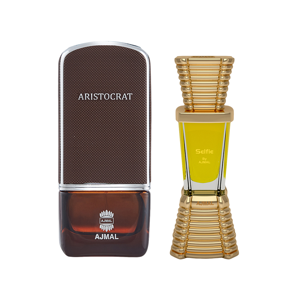 Aristocrat EDP Citrus Woody Perfume 75ml for Men and Selfie Concentrated Perfume Oil Woody Aromatic Alcohol-free Attar 10ml for Men Pack of 2