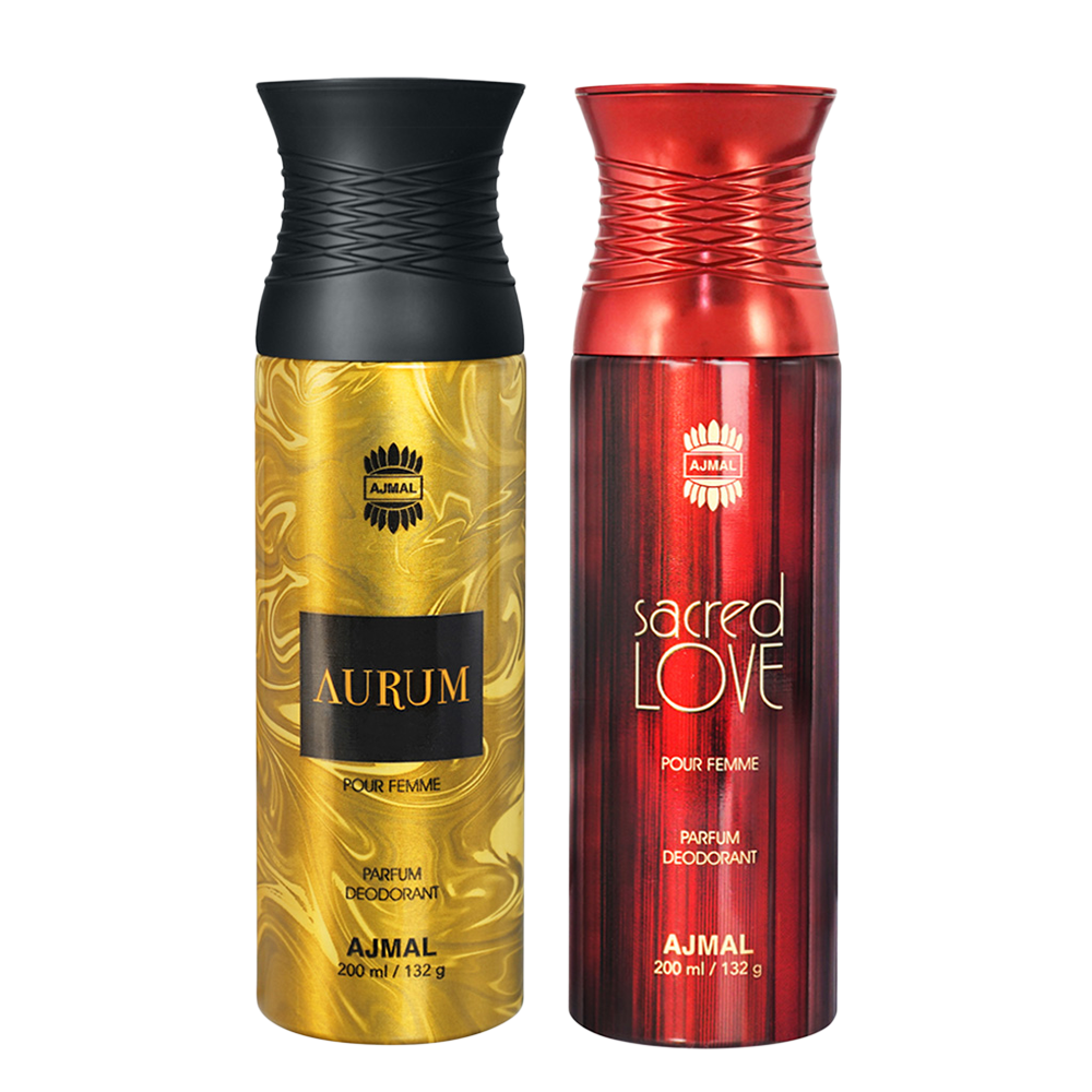 Aurum Femme & Sacredlove Deodorant 200 ml Pack of 2 Gift For Women