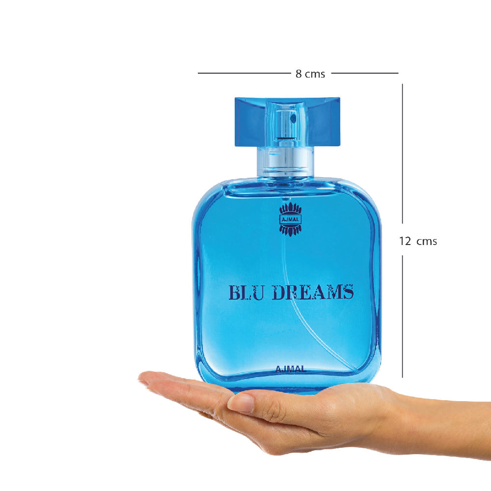 Bombay Dreams EDP Floral Fruity Perfume 100ml for Women and Blu Dreams EDP Citurs Fruity Perfume 100ml for Men Pack of 2