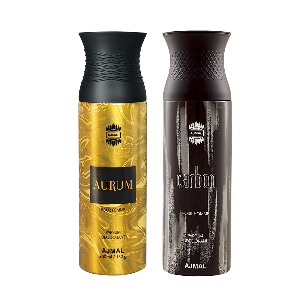 Carbon & Aurum Deodorants 200 ml Pack of 2 Gift For Unisex