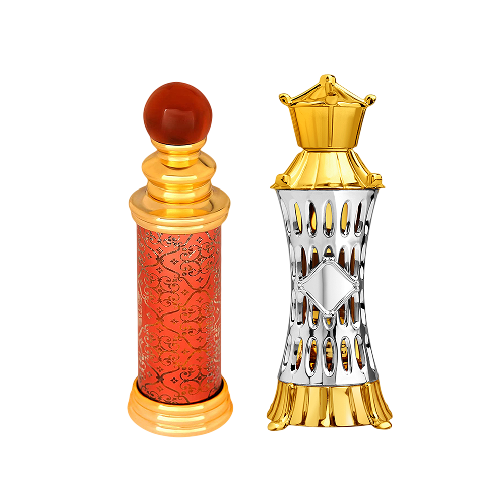 Classic Oud Concentrated Perfume Oil Woody Oudh Alcohol-free Attar 10ml for Unisex and Mizyaan Concentrated Perfume Oil Oriental Musky Alcohol-free Attar 14ml for Unisex Pack of 2