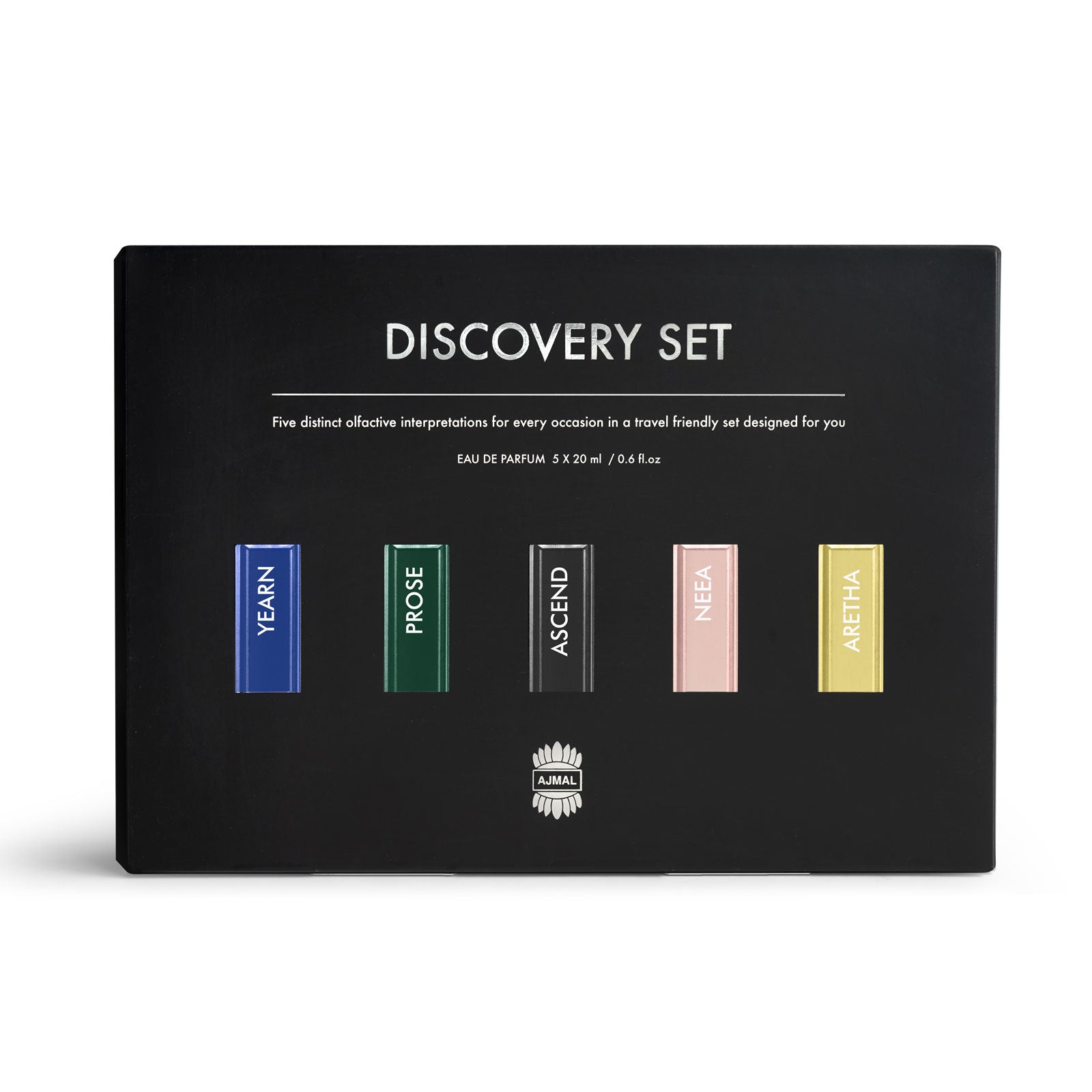 Discovery Set of 5 Eau De Perfume 20ml each of Yearn, Prose, Ascend, Neea and Aretha Gift For Unisex