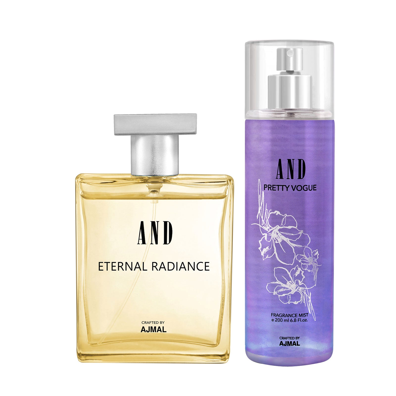 AND Eternal Radiance Eau De Perfume 50ML & Pretty Vogue Body Mist 200ML Pack of 2 for Women