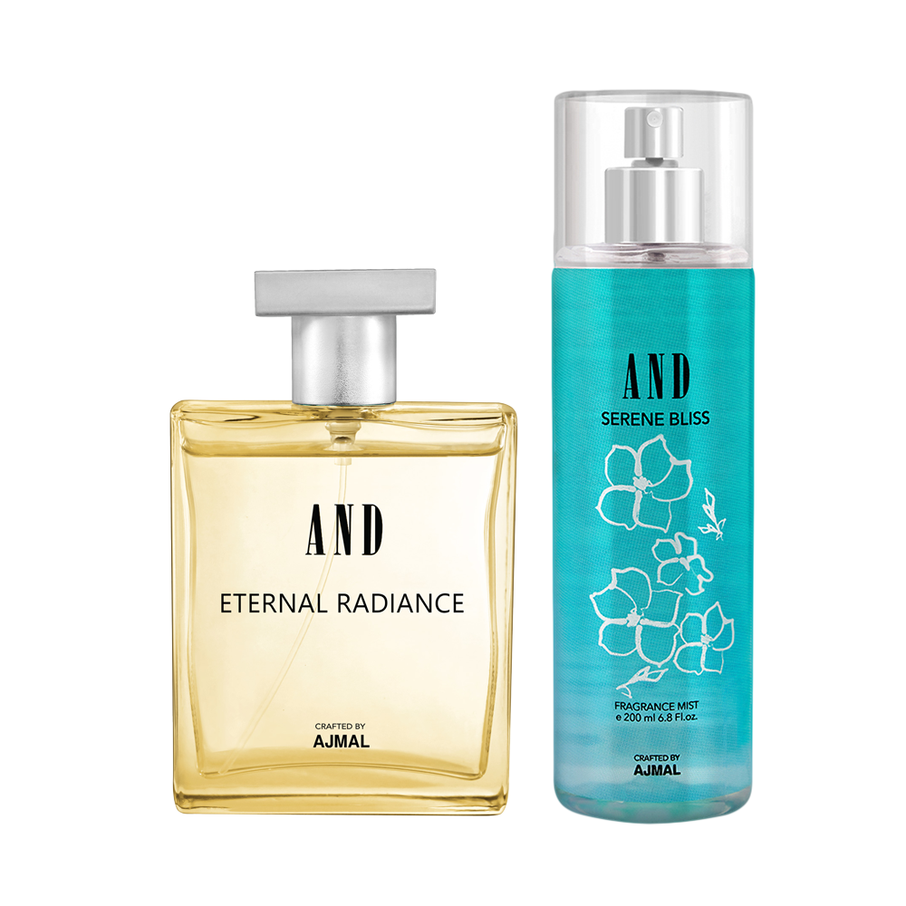 AND Eternal Radiance Eau De Perfume 100ML & Serene Bliss Body Mist 200ML Pack of 2 for Women