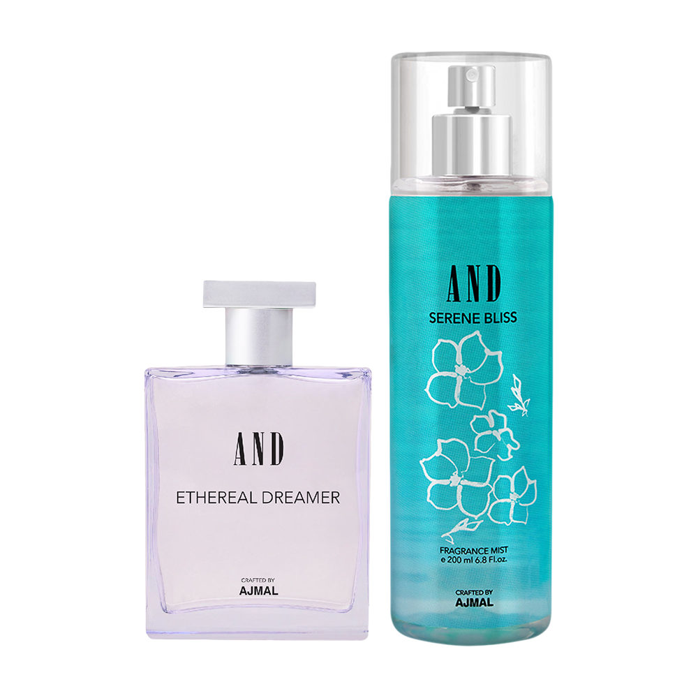 AND Ethereal Dreamer Eau De Perfume 50ML & Serene Bliss Body Mist 200ML Pack of 2 for Women