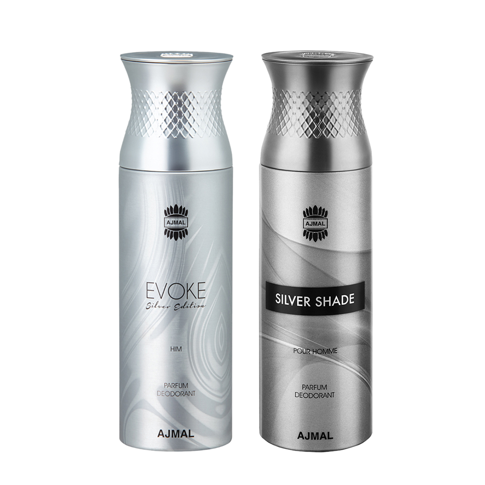 EvokeSilverHim & SilverShade Deodorants 200 ml Pack of 2 Gift For Men