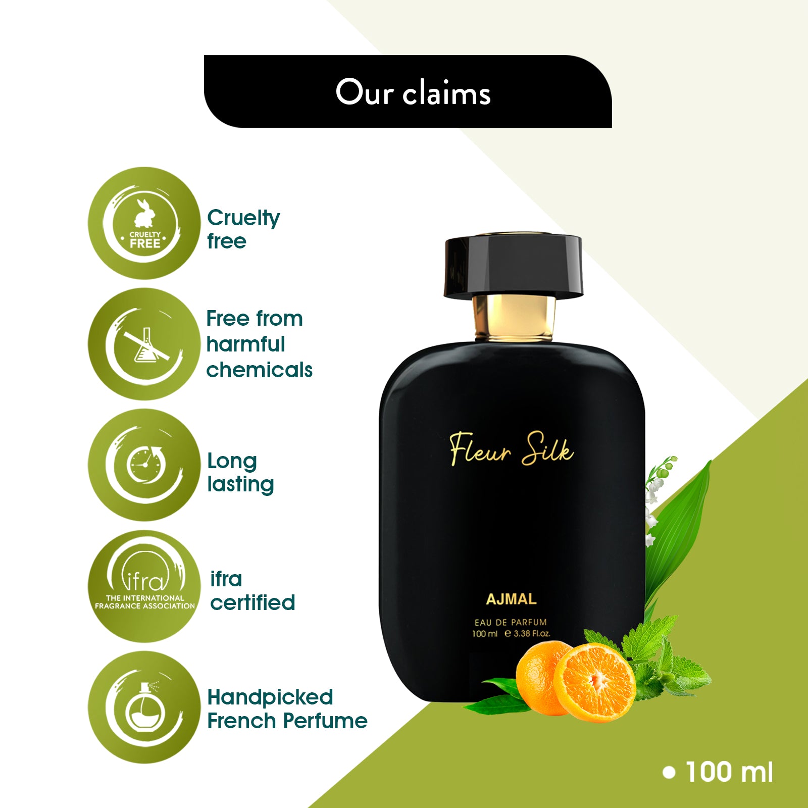 ARTISAN - FLEUR SILK Long lasting Fragrance, Handpicked Luxury Perfume for Women 100ml