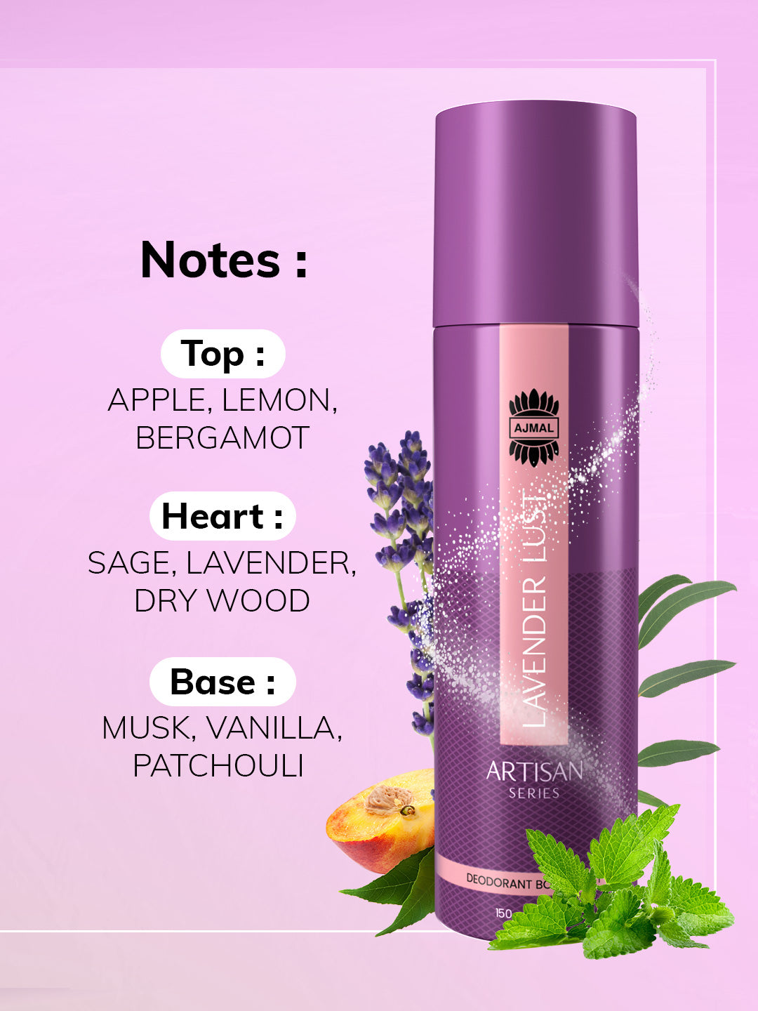 ARTISAN - LAVENDER LUST & ORCHID LOVE DEODORANT PERFUME 150ML LONGLASTING SPRAY GIFT FOR WOMEN