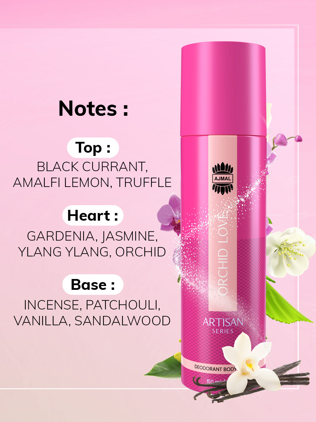 ARTISAN - LAVENDER LUST & ORCHID LOVE DEODORANT PERFUME 150ML LONGLASTING SPRAY GIFT FOR WOMEN