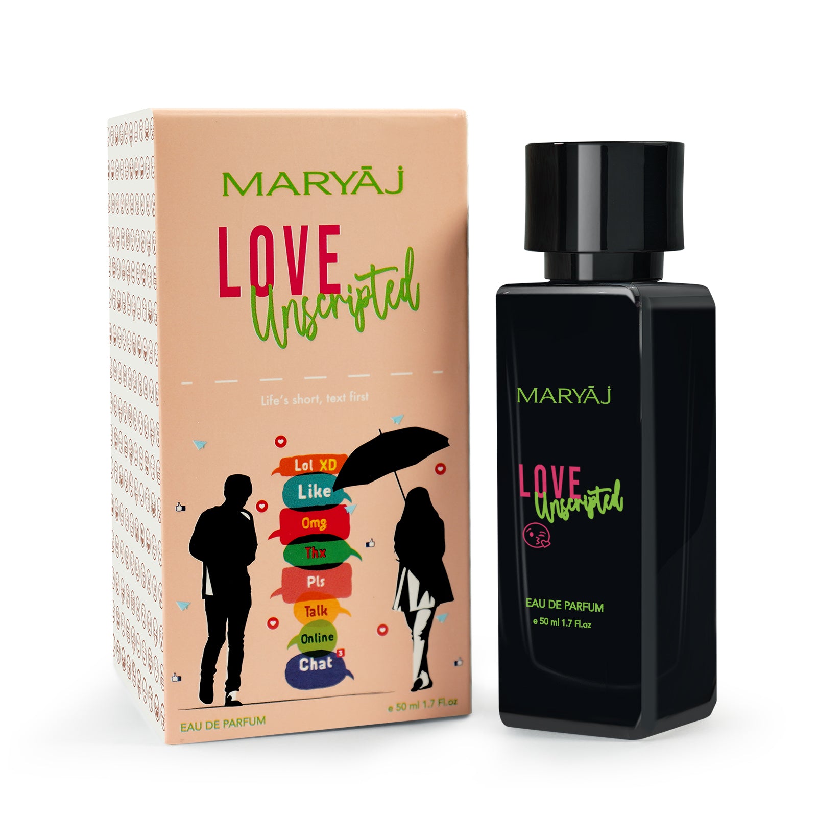 Maryaj Love Unscripted EDP 50ML Long Lasting Scent Spray Gift for Unisex