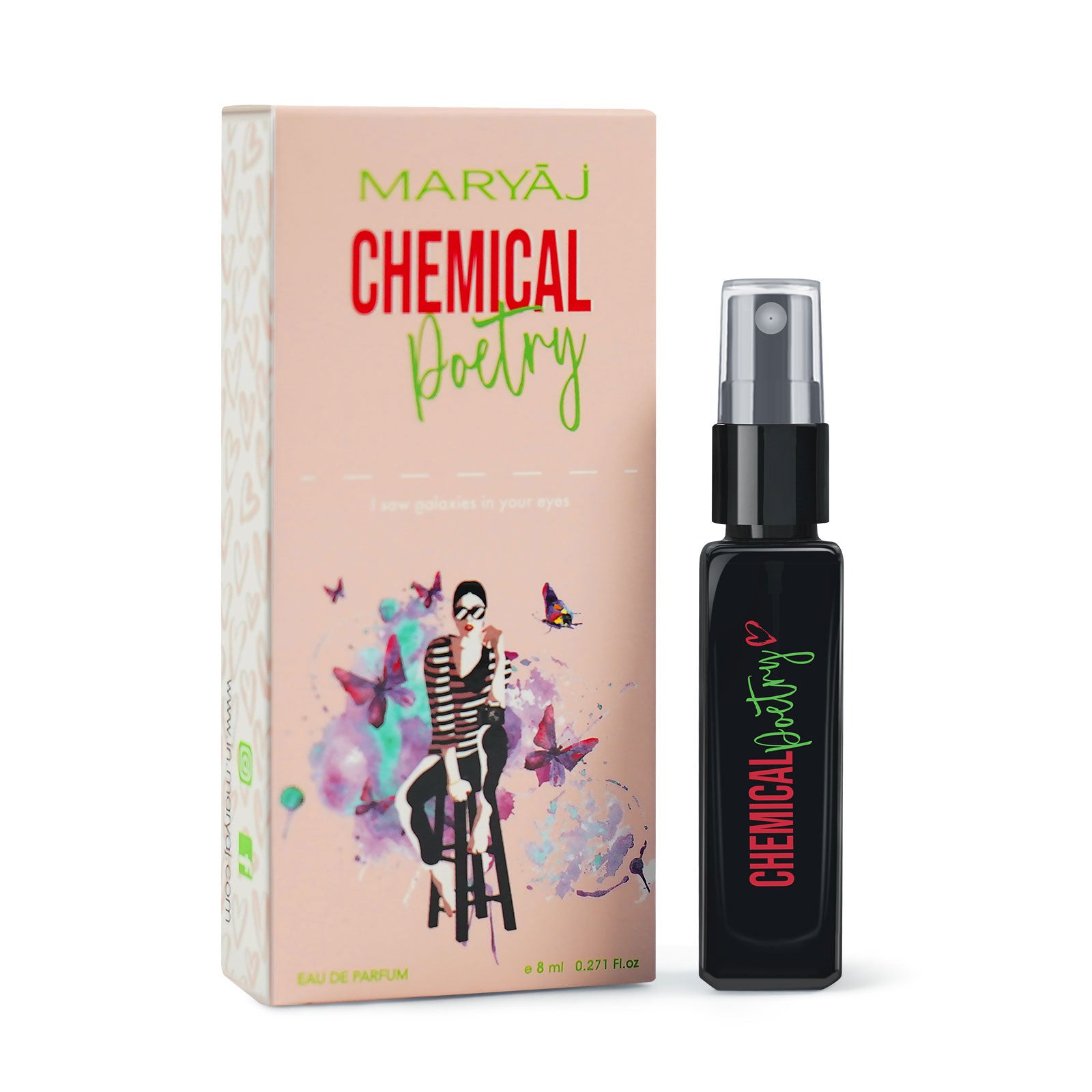 Maryaj Chemical Poetry EDP Gift For Her 8ML Long Lasting Scent Spray Gift For Women