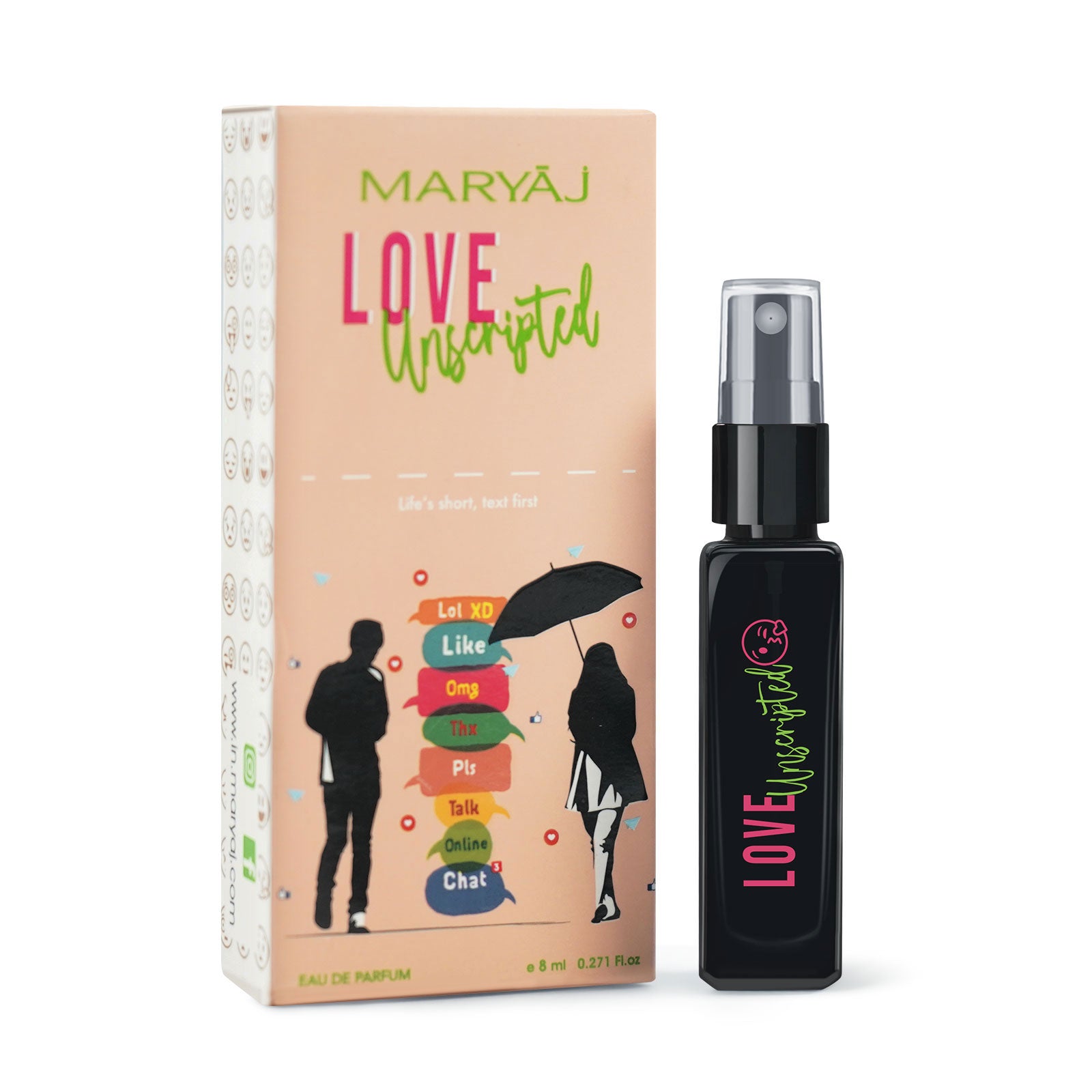 Maryaj Love Unscripted EDP 8ML Long Lasting Scent Spray Gift for Unisex