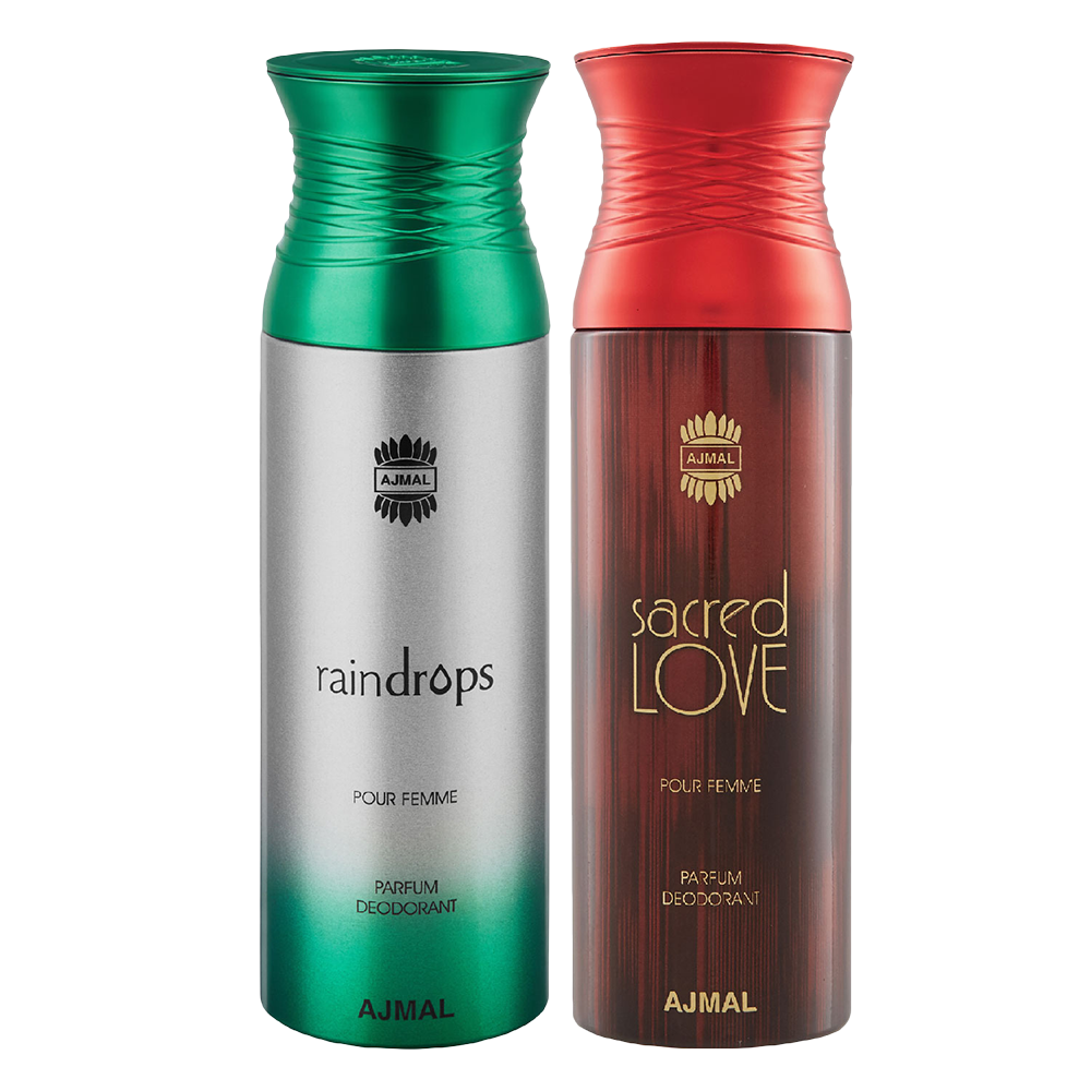 Raindrops & Sacredlove Deodorant 200 ml Pack of 2 Gift For Women