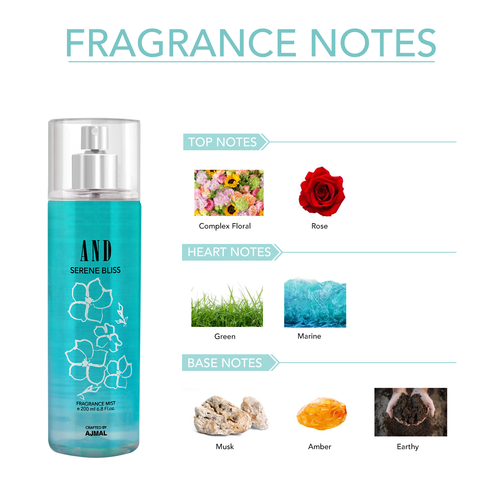 AND Serene Bliss Body Mist Perfume 200ML Long Lasting Scent Spray Gift For Women