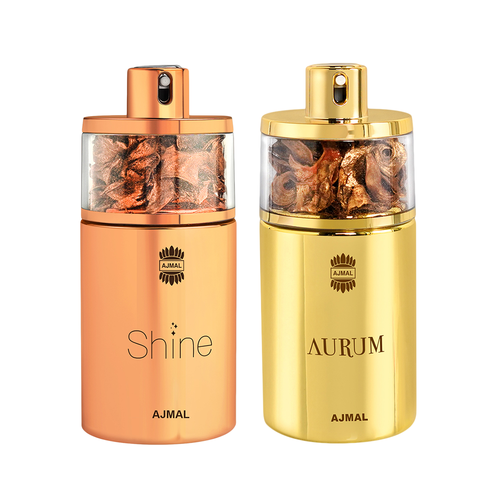 Shine EDP Floral Powdery Perfume 75ml for Women and Aurum EDP Fruity Floral Perfume 75ml for Women Pack of 2