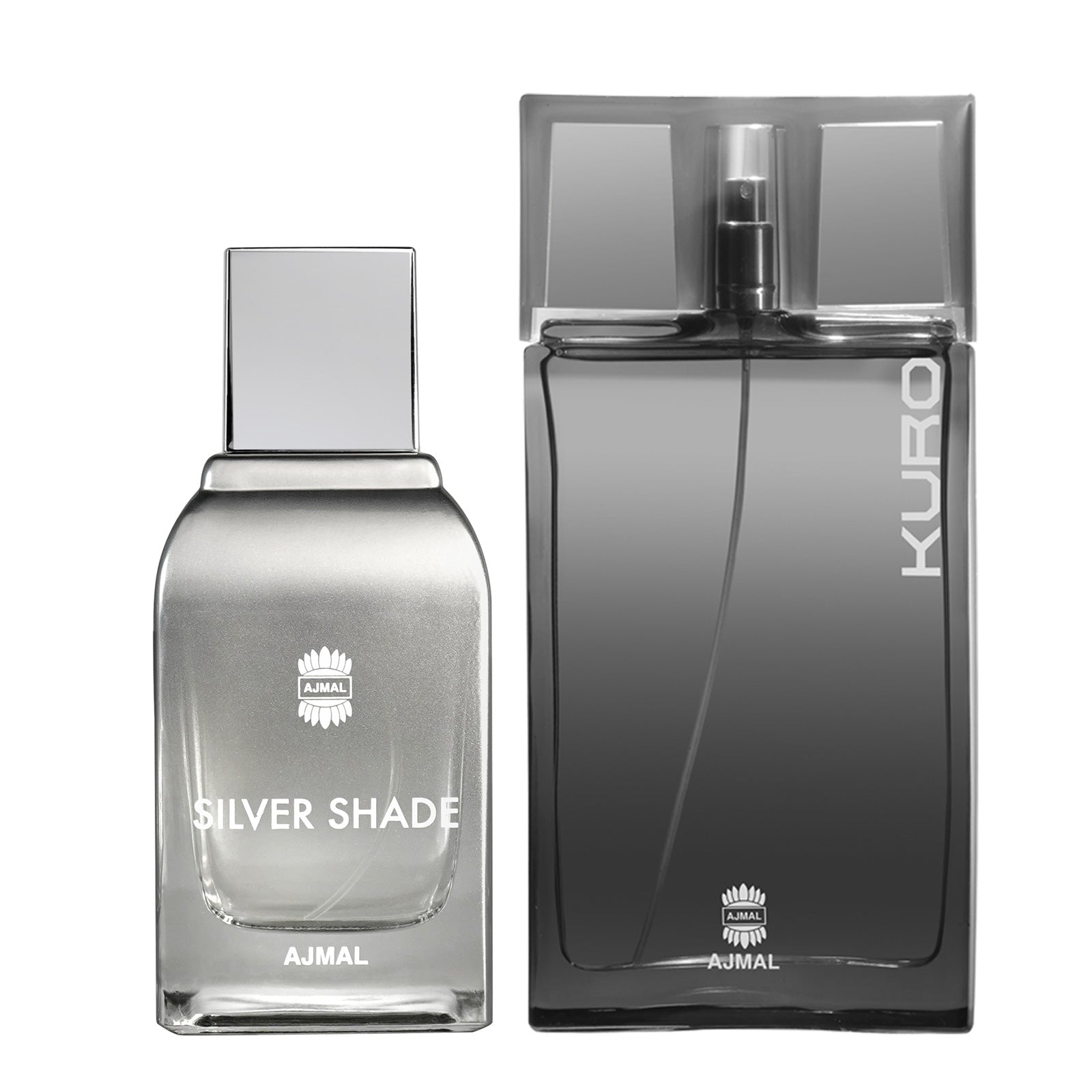 Silver Shade EDP Citrus Woody Perfume 100ml for Men and Kuro EDP Aromatic Spicy Perfume 90ml for Men Pack of 2