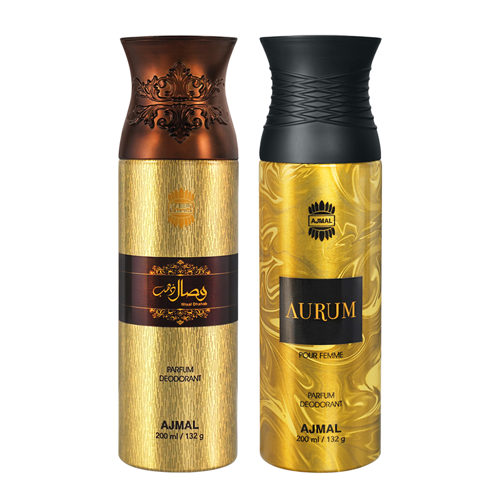 Wisal Dhahab & Aurum Deodorant 200 ml Pack of 2 Gift For Unisex