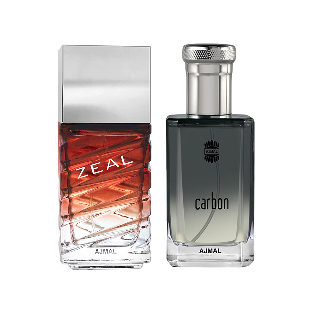 Zeal EDP Aquatic Woody Perfume 100ml for Men and Carbon EDP Citrus Spicy Perfume 100ml for Men Pack of 2