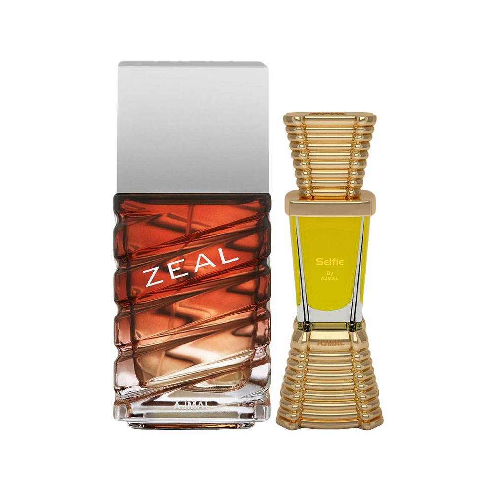 Zeal EDP Aquatic Woody Perfume 100ml for Men and Selfie Concentrated Perfume Oil Woody Aromatic Alcohol-free Attar 10ml for Men Pack of 2